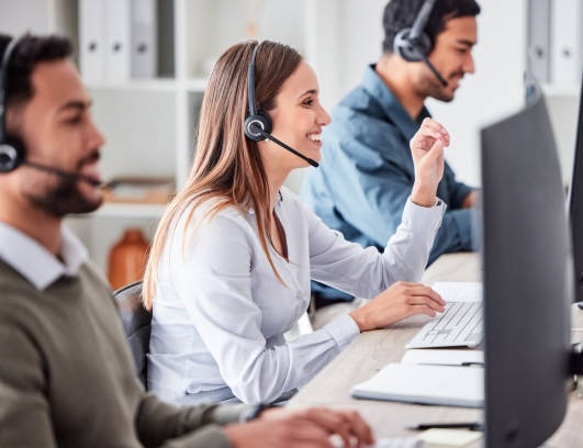 Frustrated man at computer