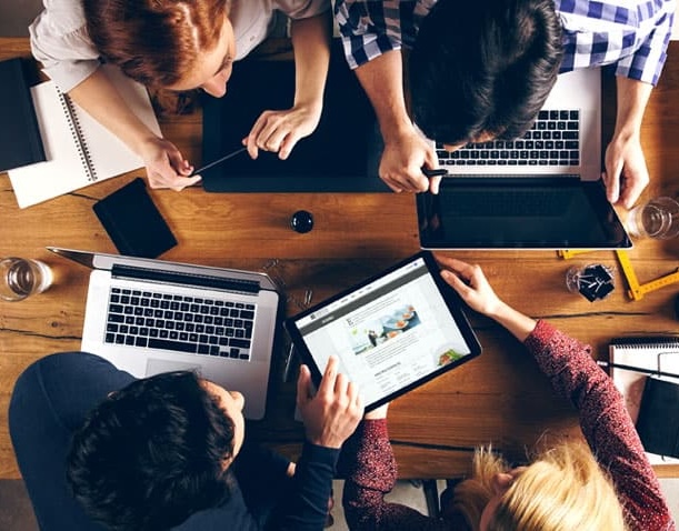 Frustrated man at computer